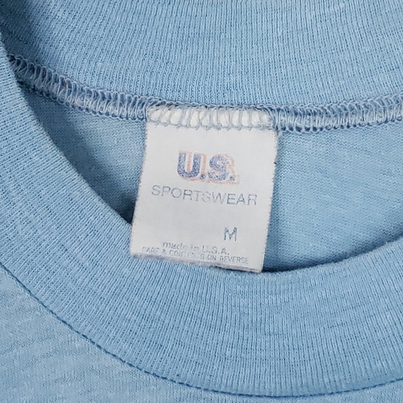 Vintage 80s I saw the Blue Bandit Climb Houston Texas Single Stitch T-shirt - Picture 3 of 16